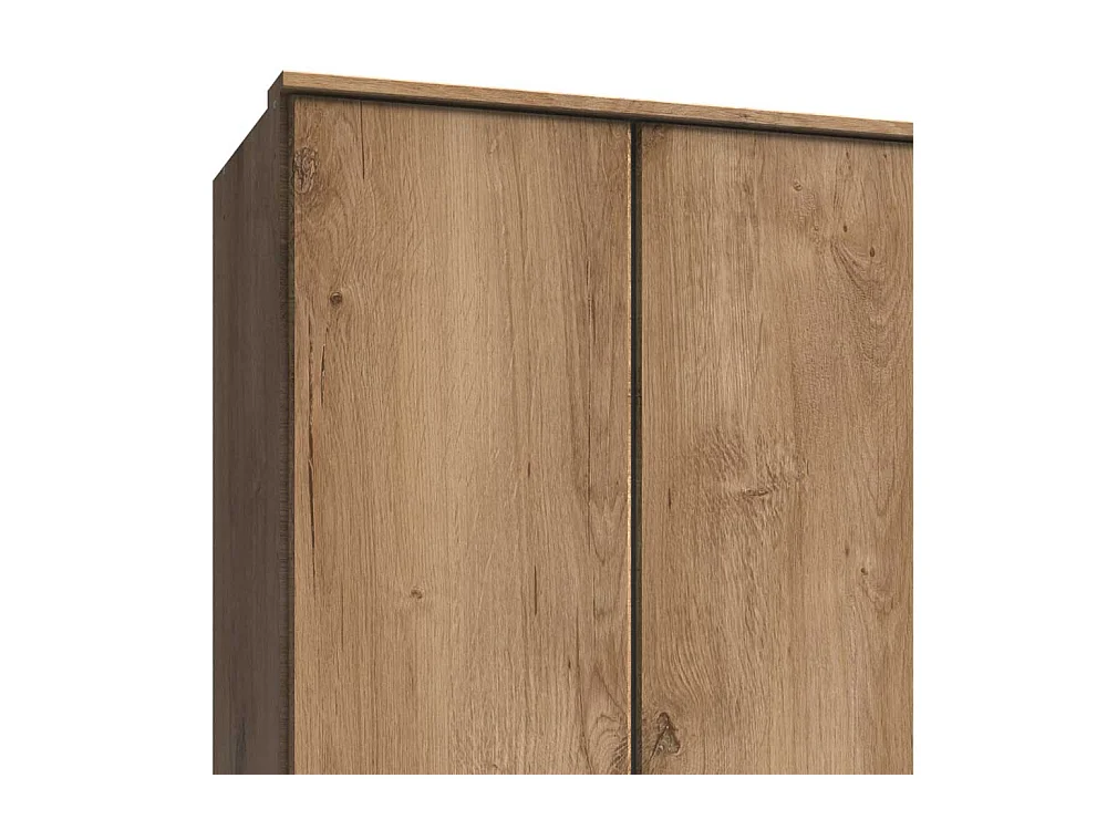 Drehtürenkleiderschrank mit Schubladen in Plankeneiche NB Made in Germany