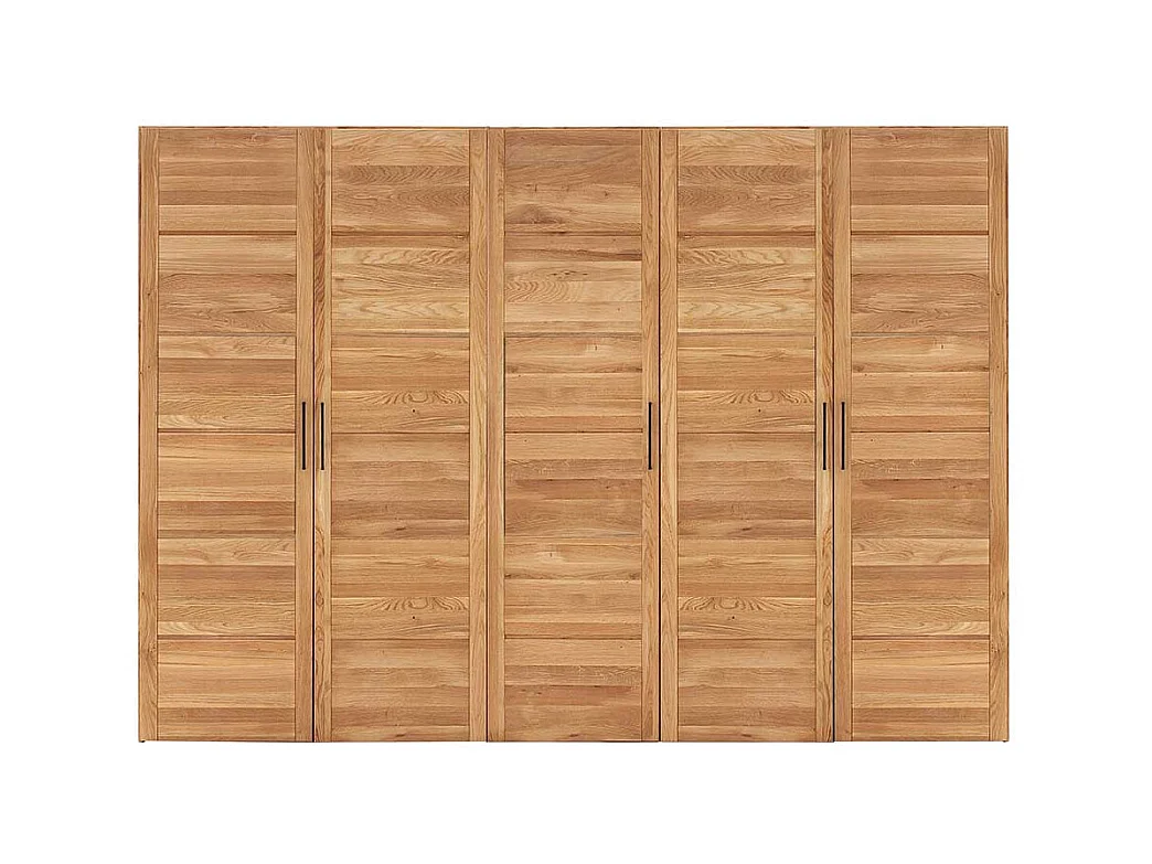 Drehtürenkleiderschrank aus Wildeiche Massivholz 5 türig