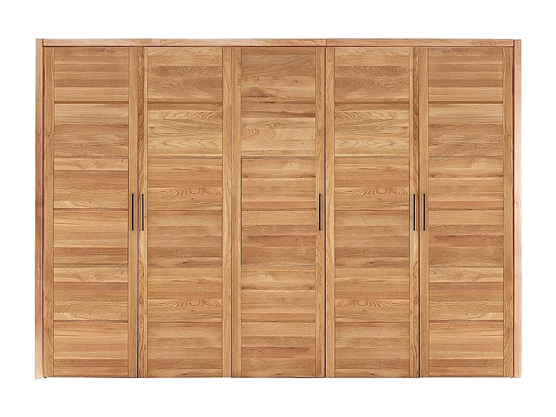 Drehtürenkleiderschrank aus Wildeiche Massivholz 5 türig