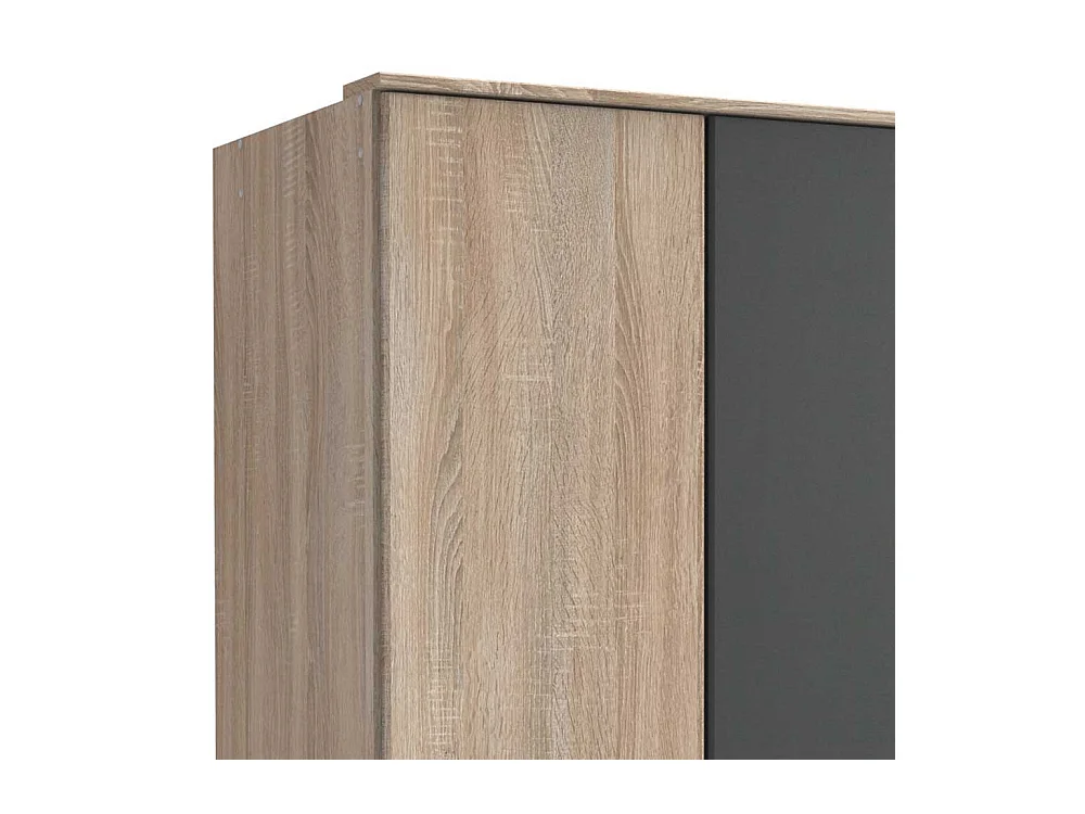 Drehtürenkleiderschrank modern mit drei Schubladen Made in Germany