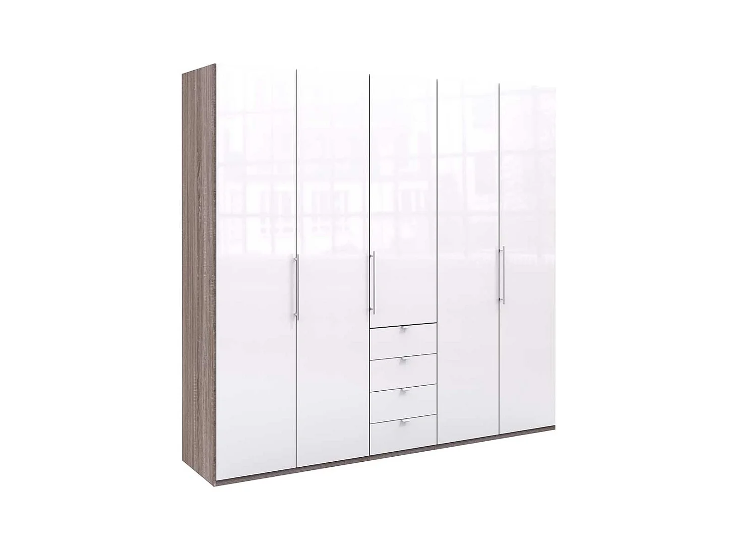 3 türiger Ankleideschrank mit vier Schubladen Made in Germany