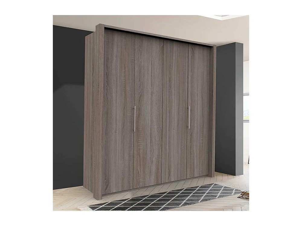 Schlafzimmerkleiderschrank in Eiche Trüffelfarben 2 türig