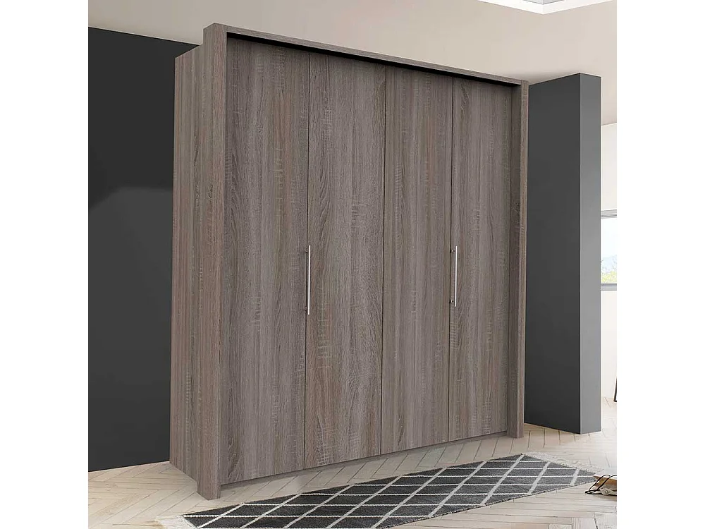 Schlafzimmerkleiderschrank in Eiche Trüffelfarben 2 türig