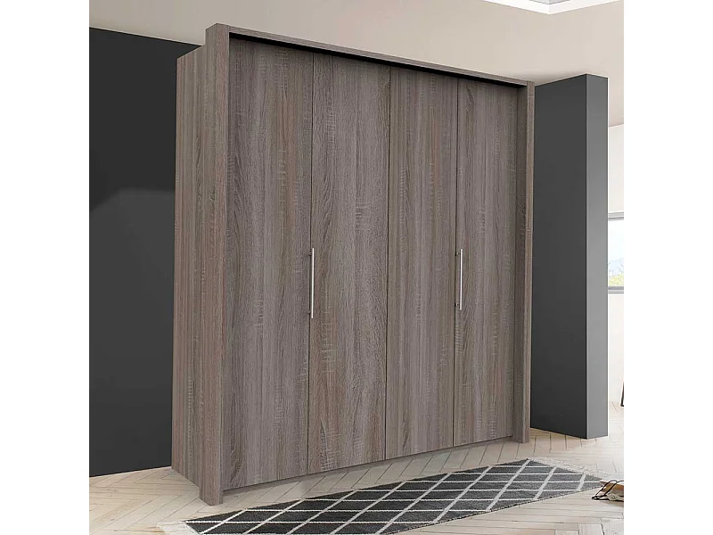 Schlafzimmerkleiderschrank in Eiche Trüffelfarben 2 türig