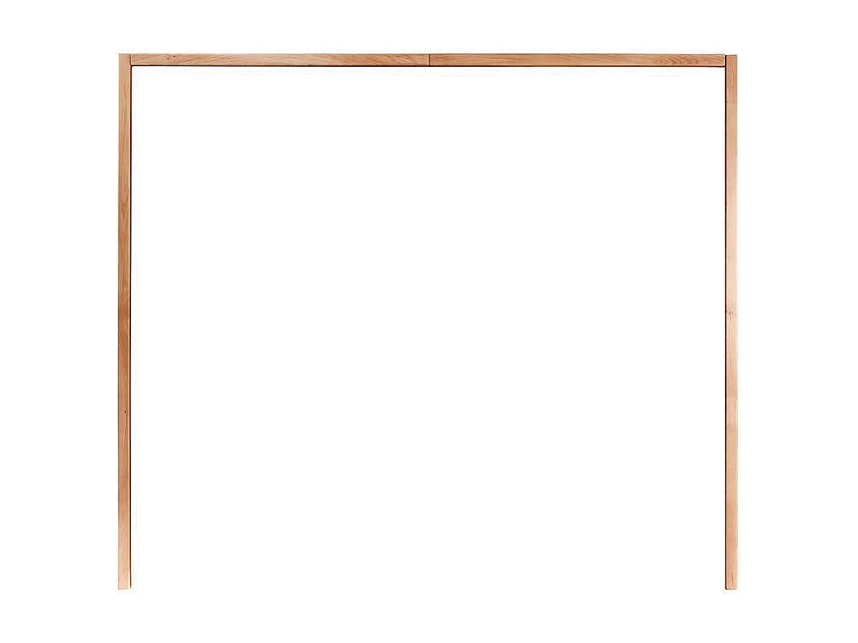 Holzkleiderschrank massiv aus Wildeiche und Glas 4 Drehtüren