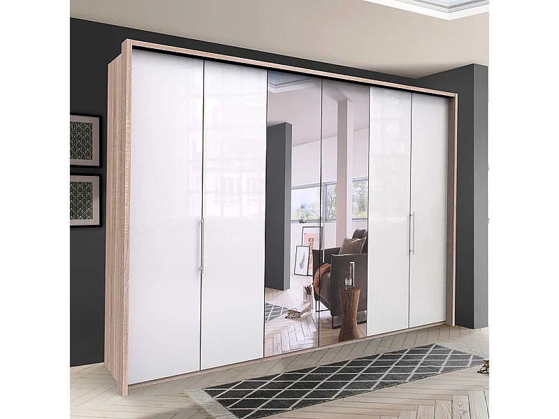 Spiegel Schlafzimmerkleiderschrank mit drei Falttüren modern