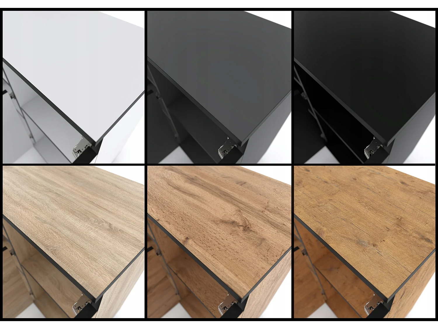 Grande commode loft 140cm  – Chêne Sonoma – Meuble de salon spacieux et moderne- TV  buffet