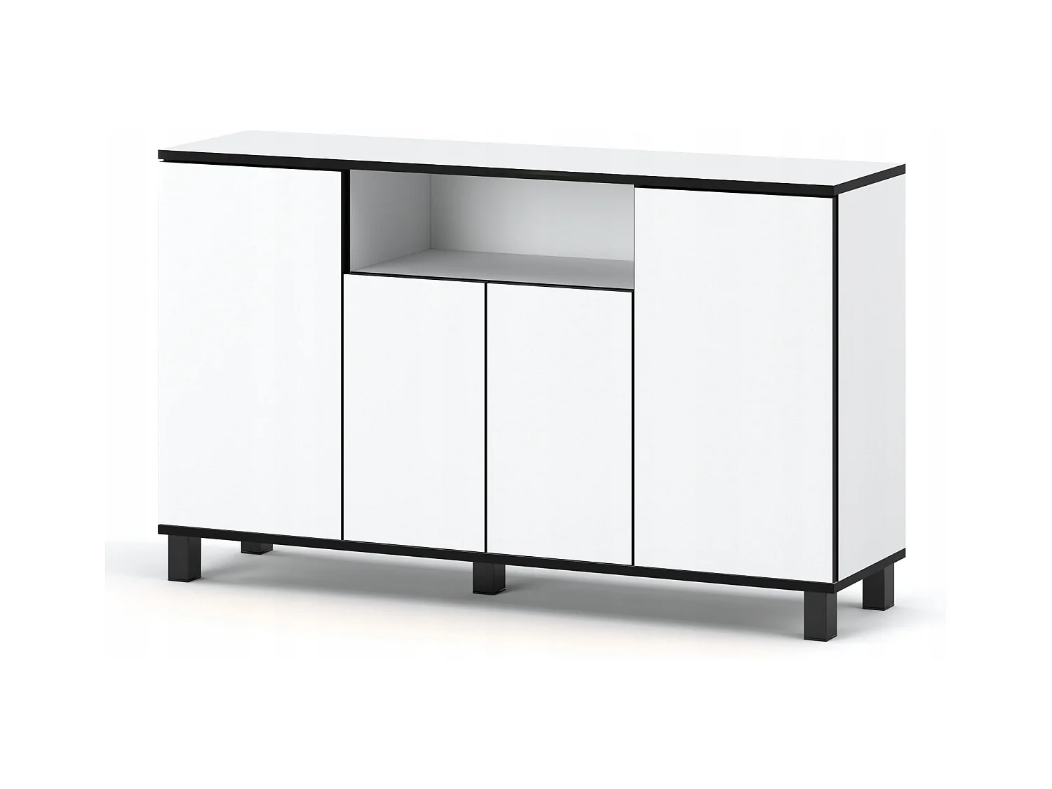 GRANDE COMMODE BLANCHE MEUBLE TV LOFT 140CM MEUBLE DE SALON