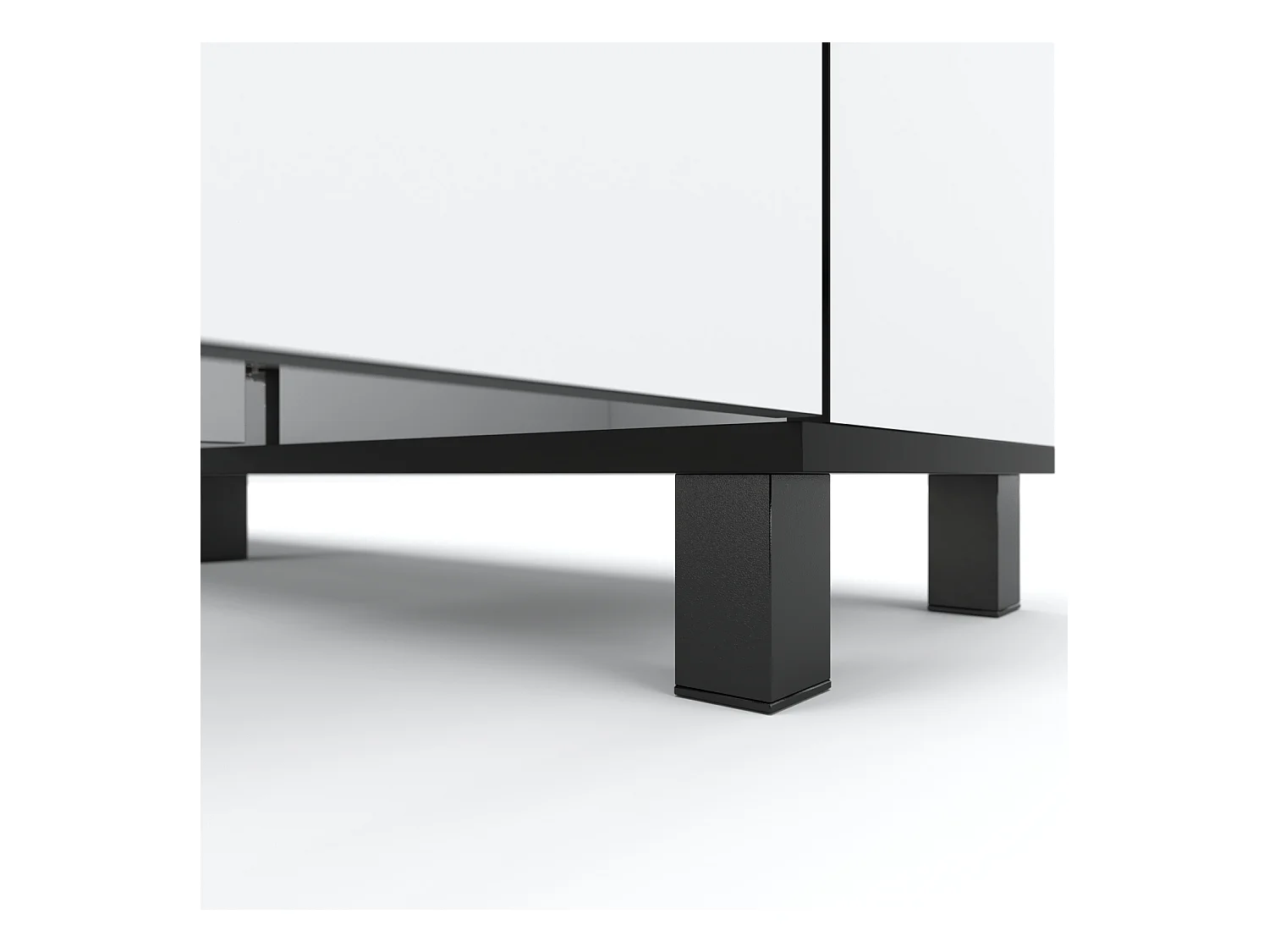 GRANDE COMMODE BLANCHE MEUBLE TV LOFT 140CM MEUBLE DE SALON