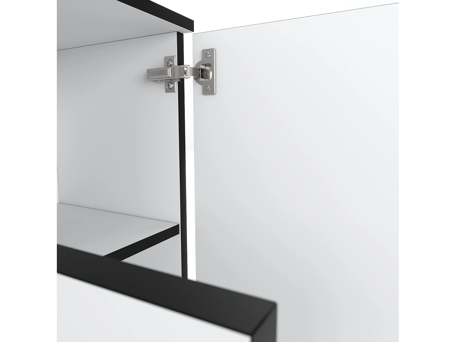 Cassettiera bianca grande porta TV a soppalco 140 cm mobili per il soggiorno