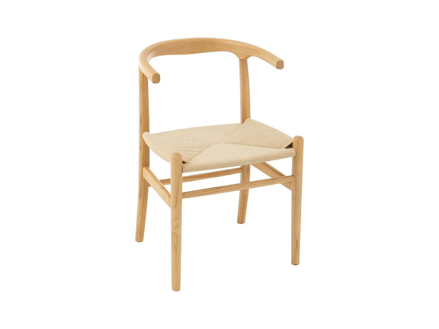 Chaise en bois de hêtre et corde TOON – L'élégance artisanale-Beige