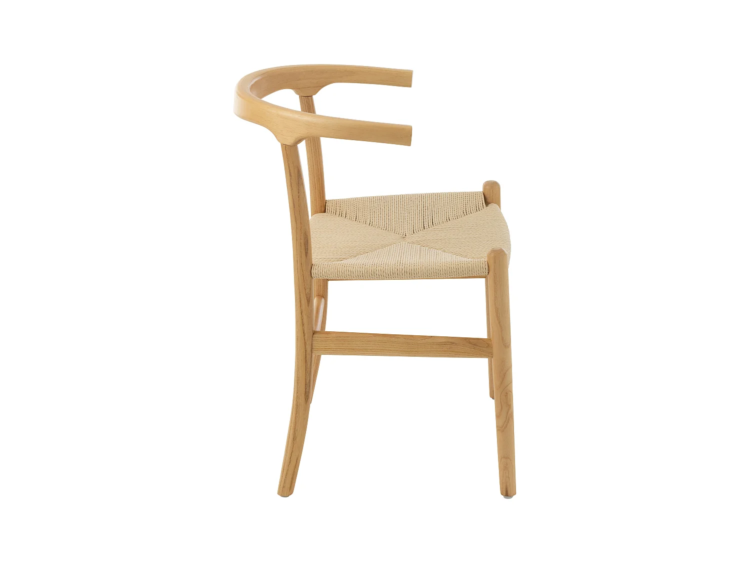 Chaise en bois de hêtre et corde TOON – L'élégance artisanale-Beige