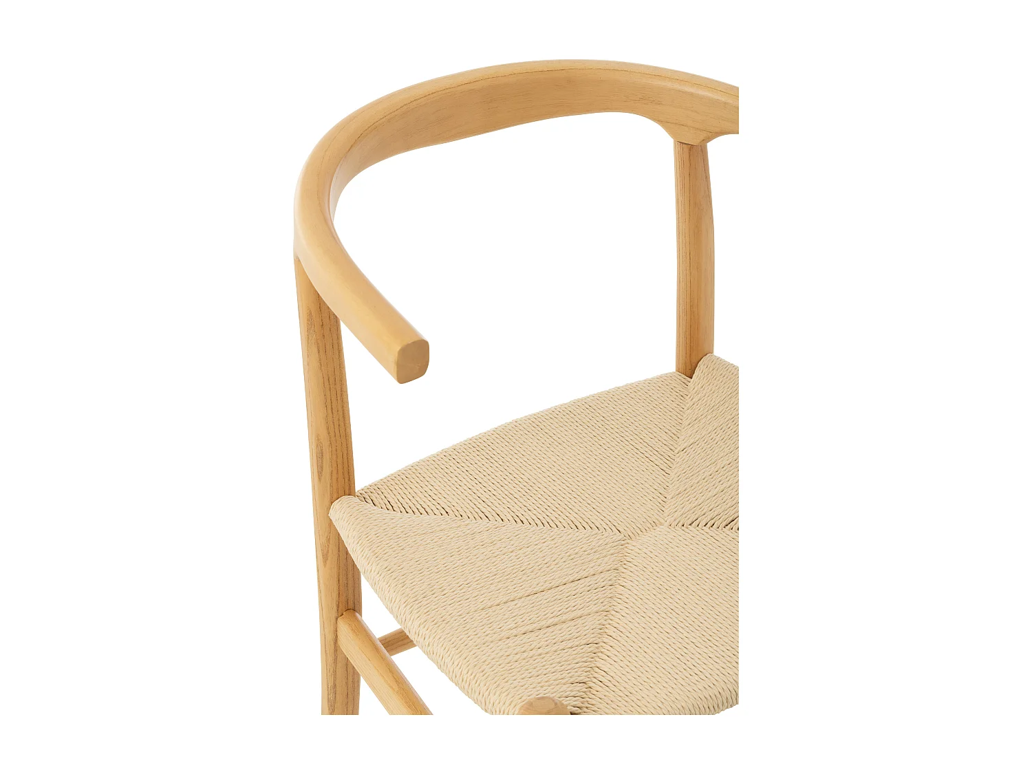 Chaise en bois de hêtre et corde TOON – L'élégance artisanale-Beige