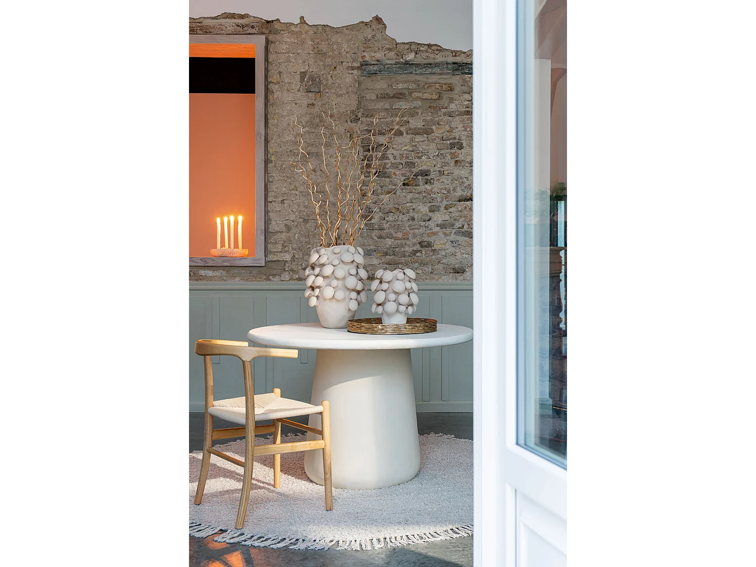 Chaise en bois de hêtre et corde TOON – L'élégance artisanale-Beige