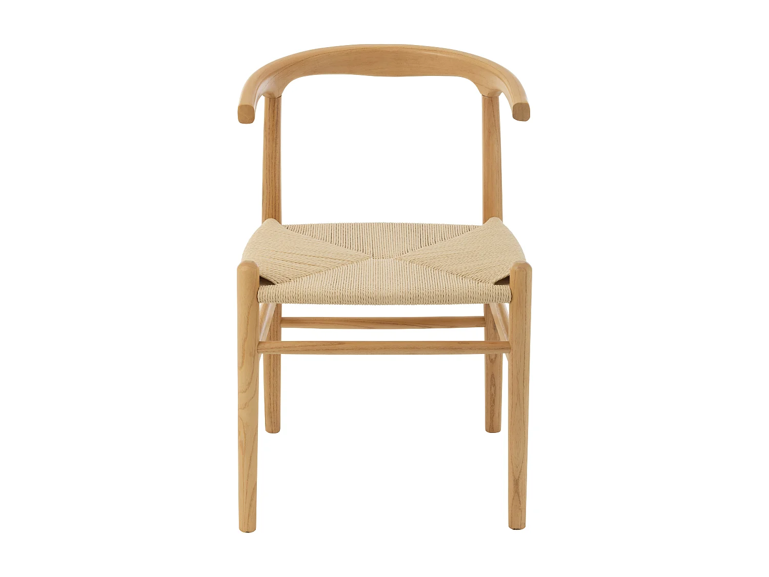 Chaise en bois de hêtre et corde TOON – L'élégance artisanale-Beige