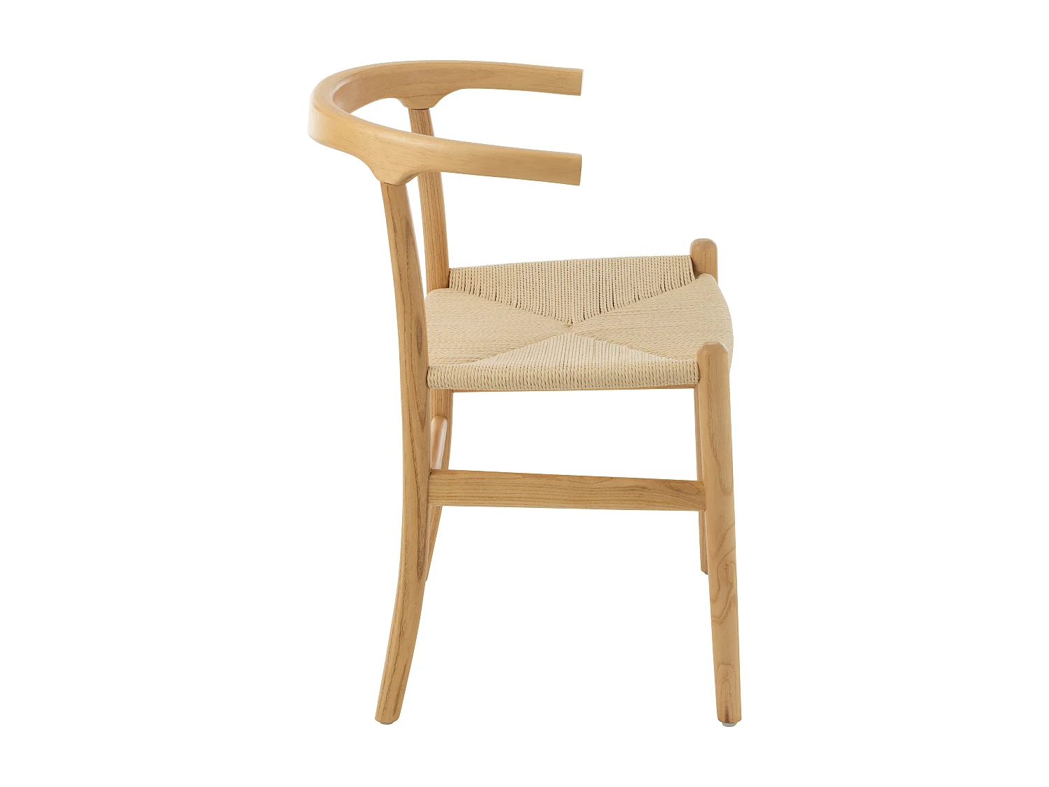Chaise en bois de hêtre et corde TOON – L'élégance artisanale-Beige
