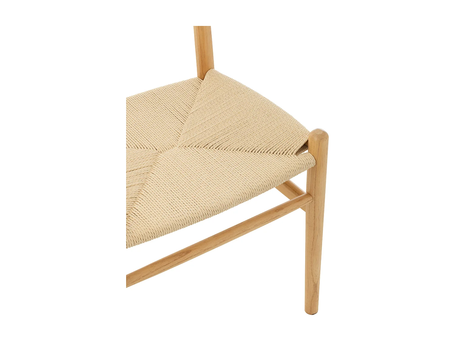 Chaise en bois de hêtre et corde TOON – L'élégance artisanale-Beige