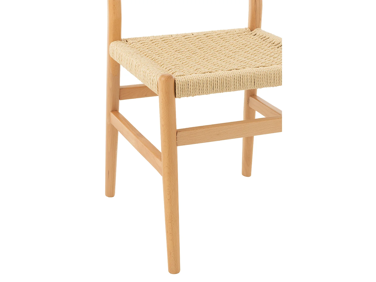 Chaise en bois de hêtre et corde naturel LAP – L’authenticité artisanale-Beige