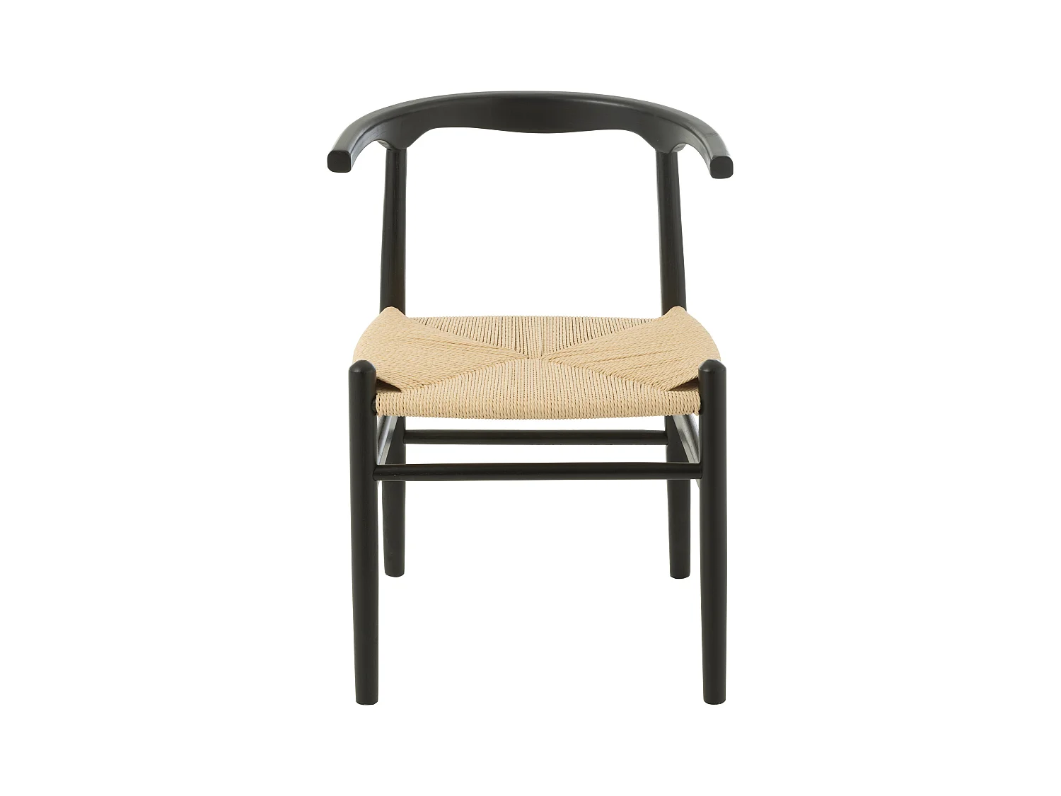 Chaise en bois de hêtre et corde TOON – L'élégance artisanale-Noir