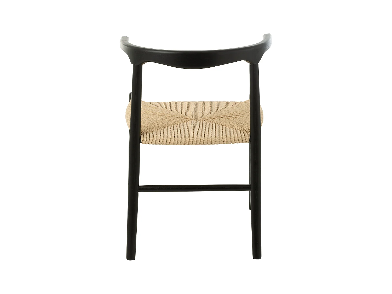 Chaise en bois de hêtre et corde TOON – L'élégance artisanale-Noir