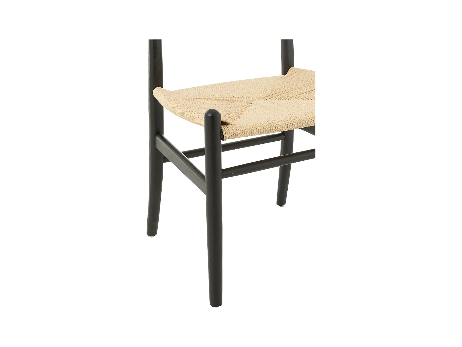 Chaise en bois de hêtre et corde TOON – L'élégance artisanale-Noir