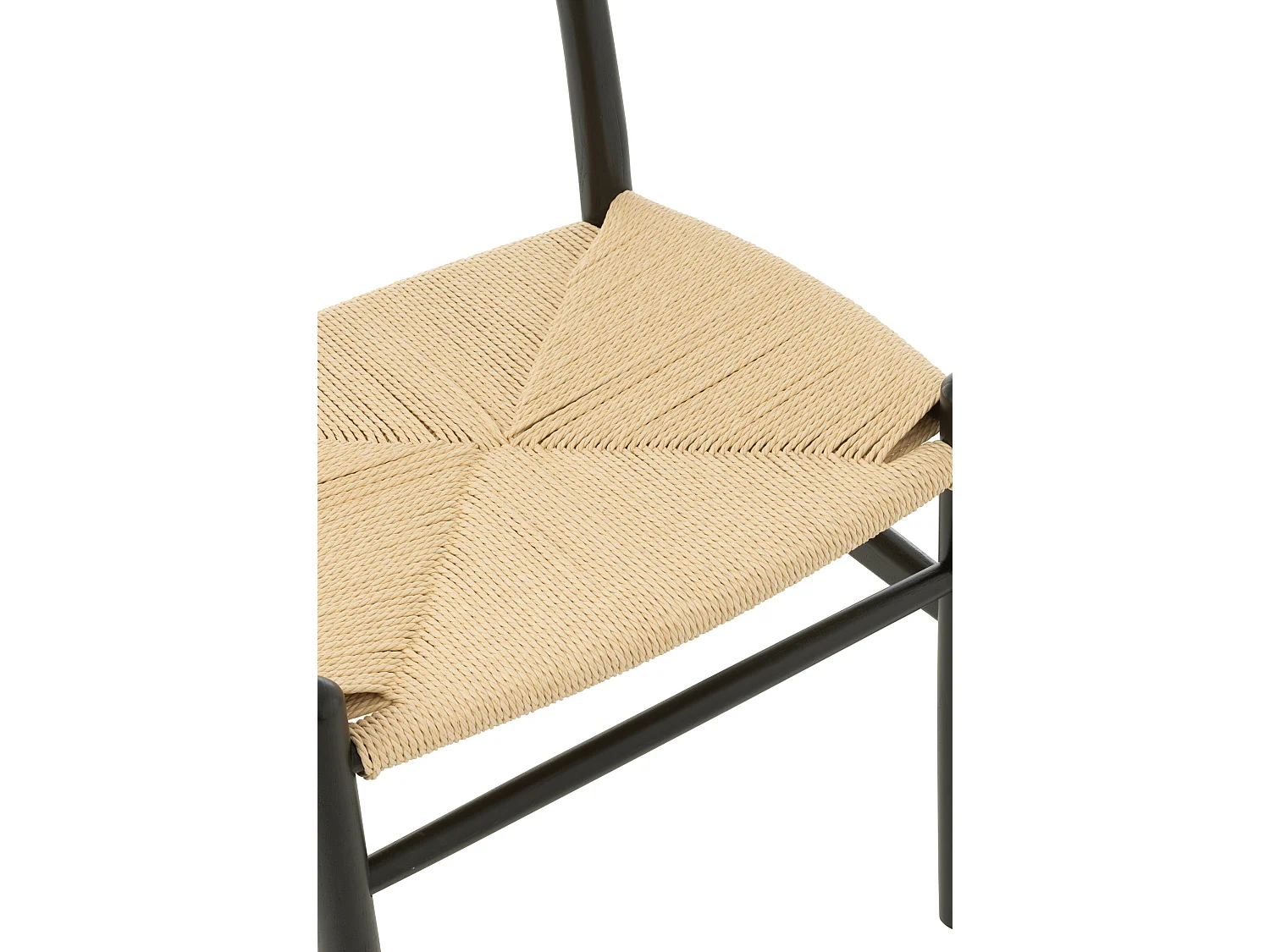 Chaise en bois de hêtre et corde TOON – L'élégance artisanale-Noir