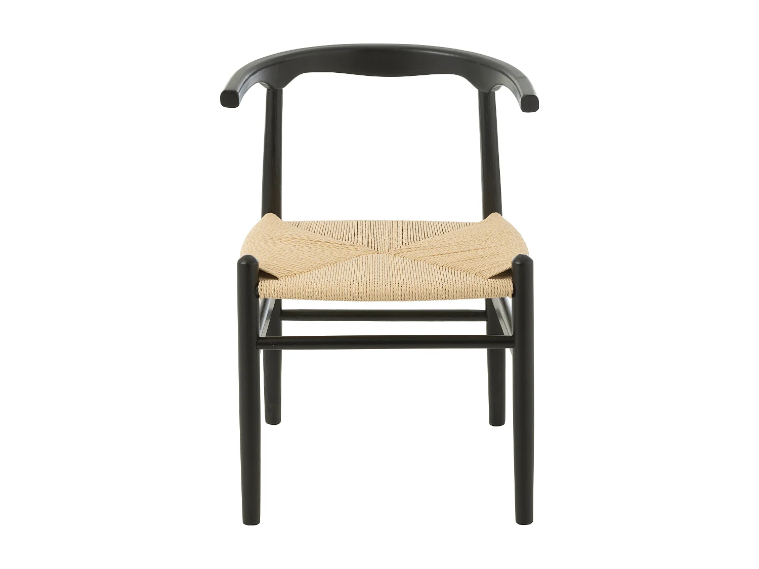 Chaise en bois de hêtre et corde TOON – L'élégance artisanale-Noir