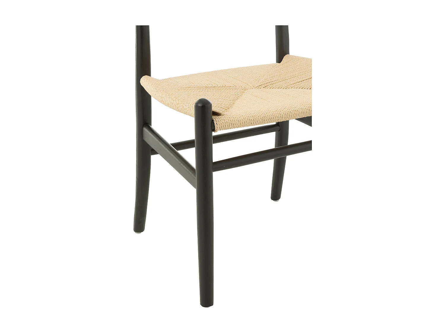 Chaise en bois de hêtre et corde TOON – L'élégance artisanale-Noir