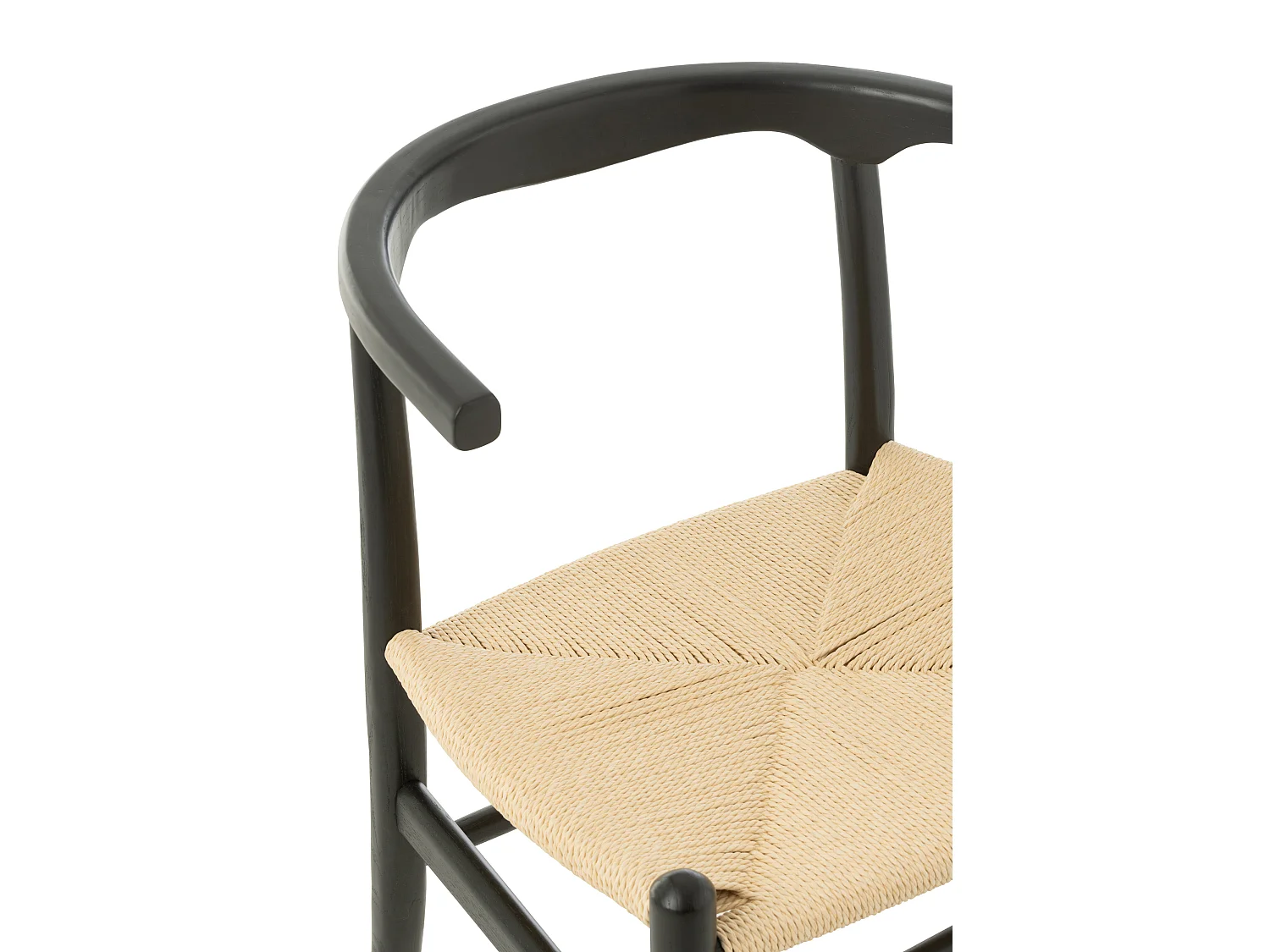 Chaise en bois de hêtre et corde TOON – L'élégance artisanale-Noir