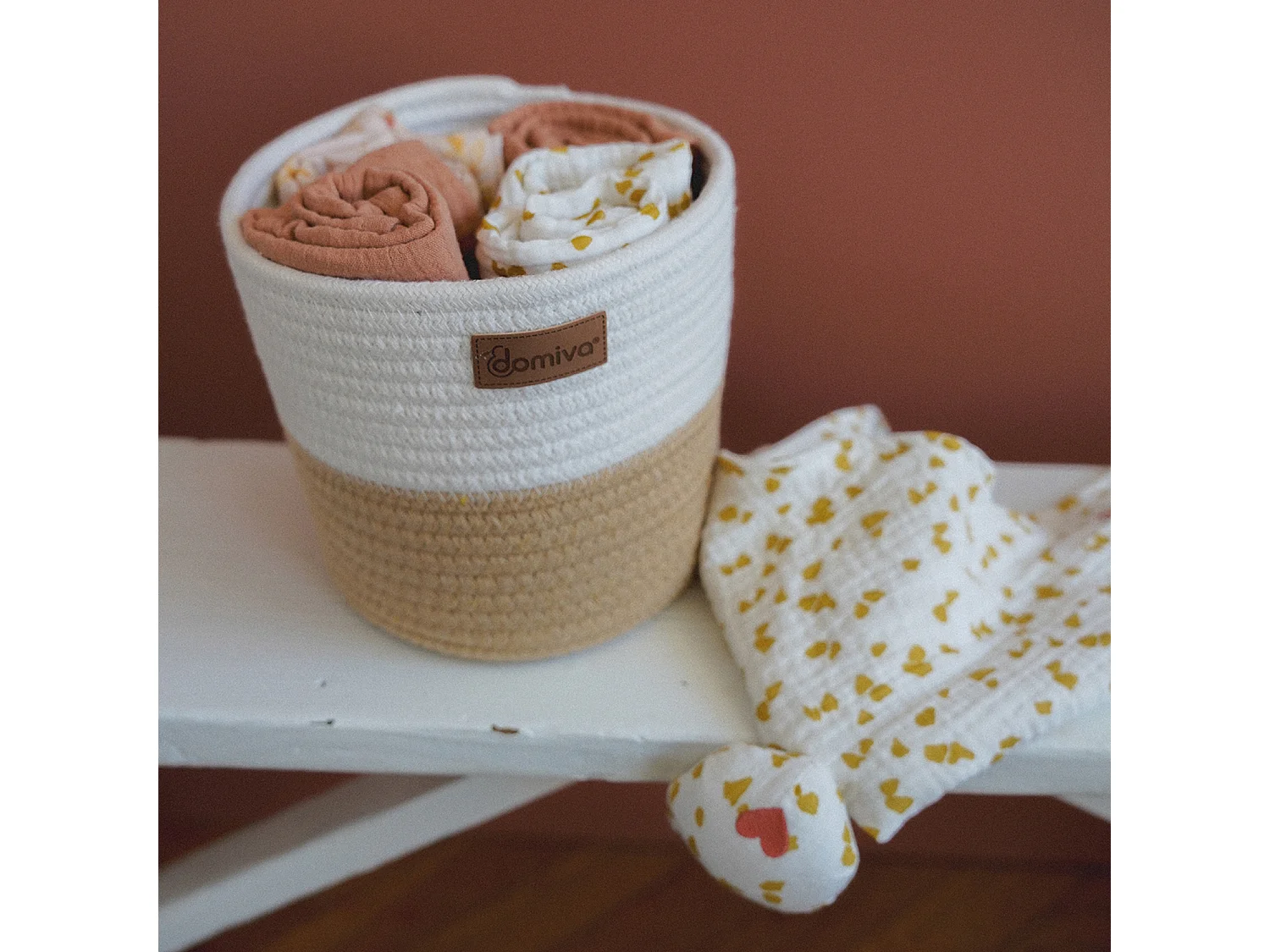 Lote de 2 cestas de almacenamiento para bebé