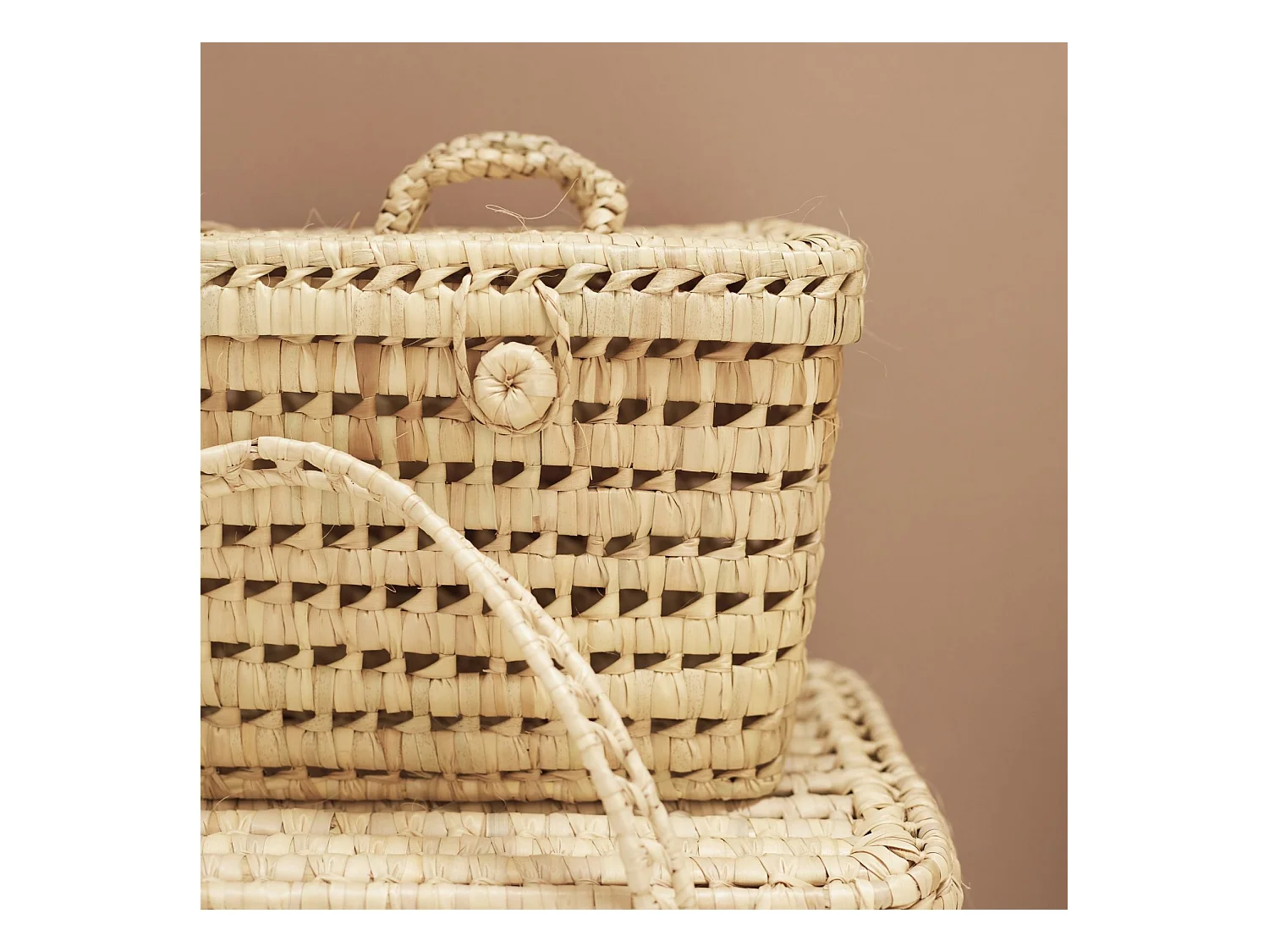 Coffre de rangement feuille de palmier