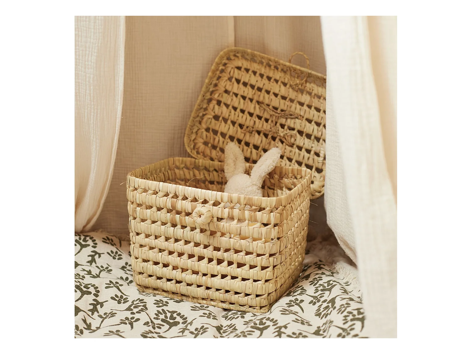 Coffre de rangement feuille de palmier