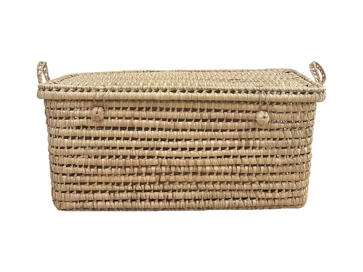 Baúl de almacenamiento en hoja de palma