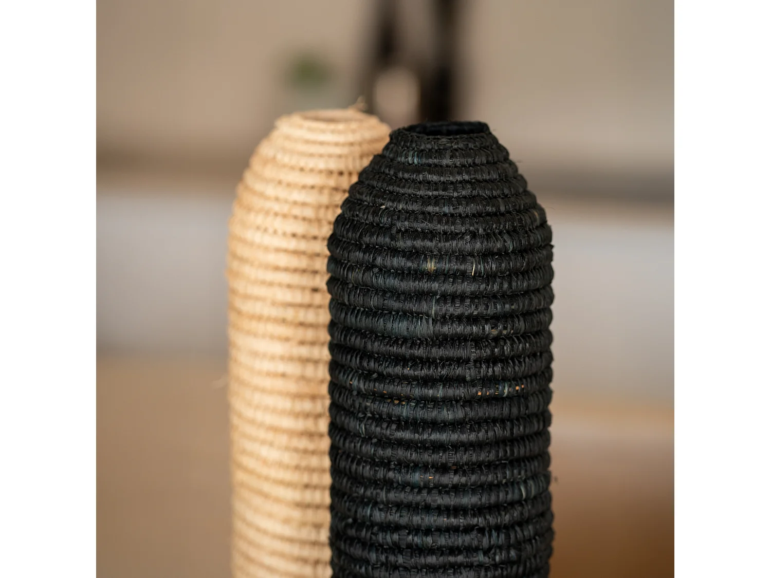 Cache bouteille en paille