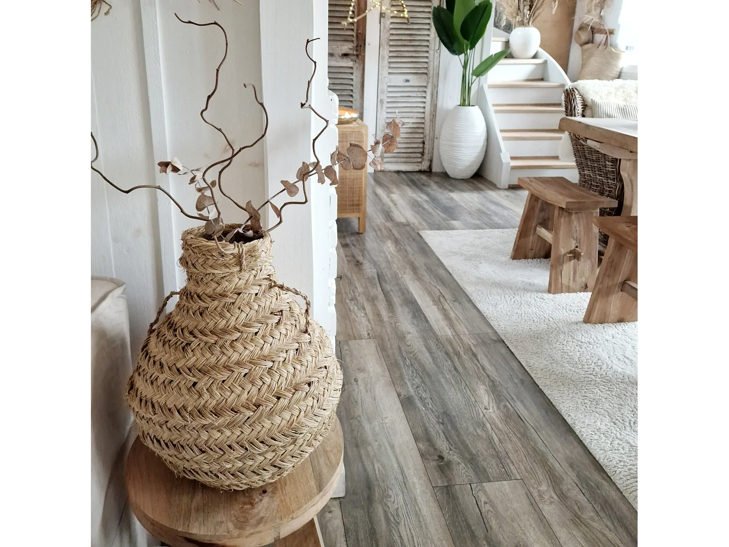 Grand panier déco jarre