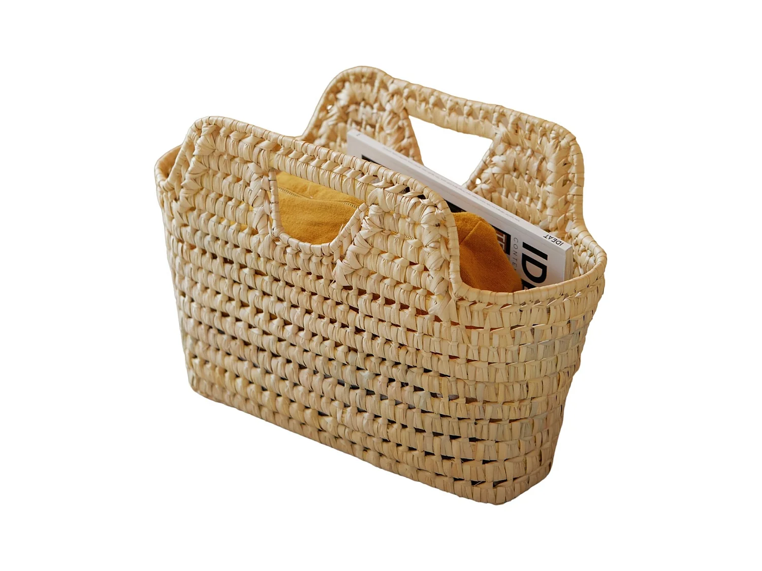 Cabas parisien naturel avec anses intégrées