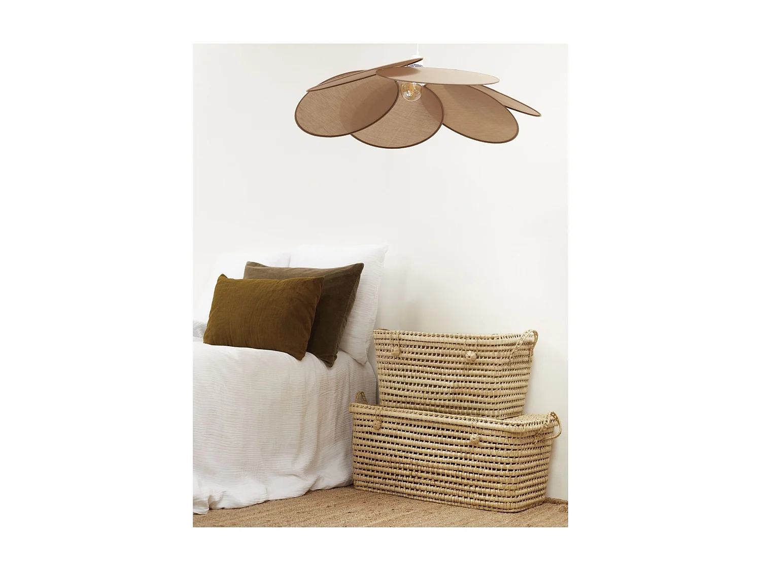 Malle de rangement feuille de palmier