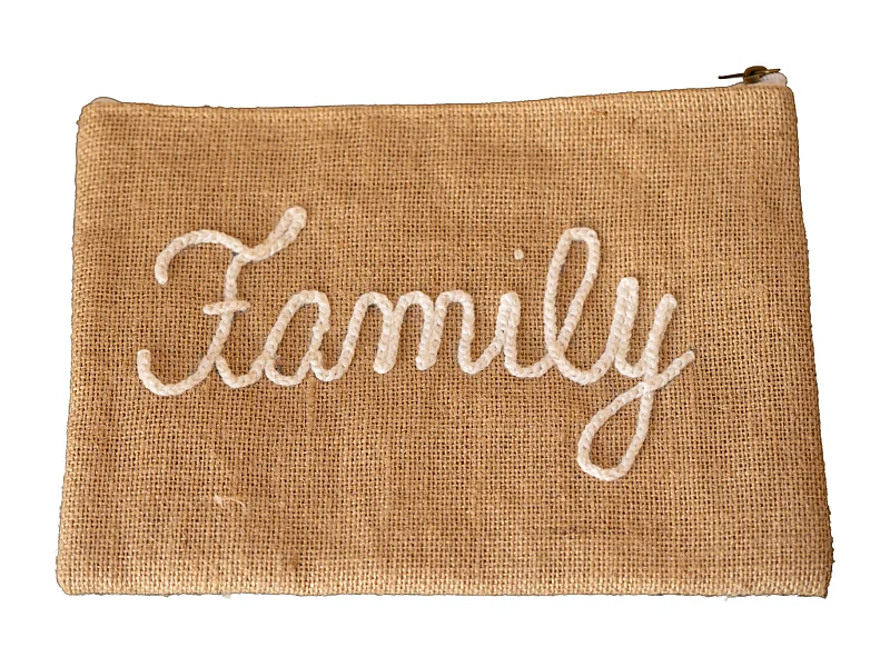 Pochette Jute "Family"
