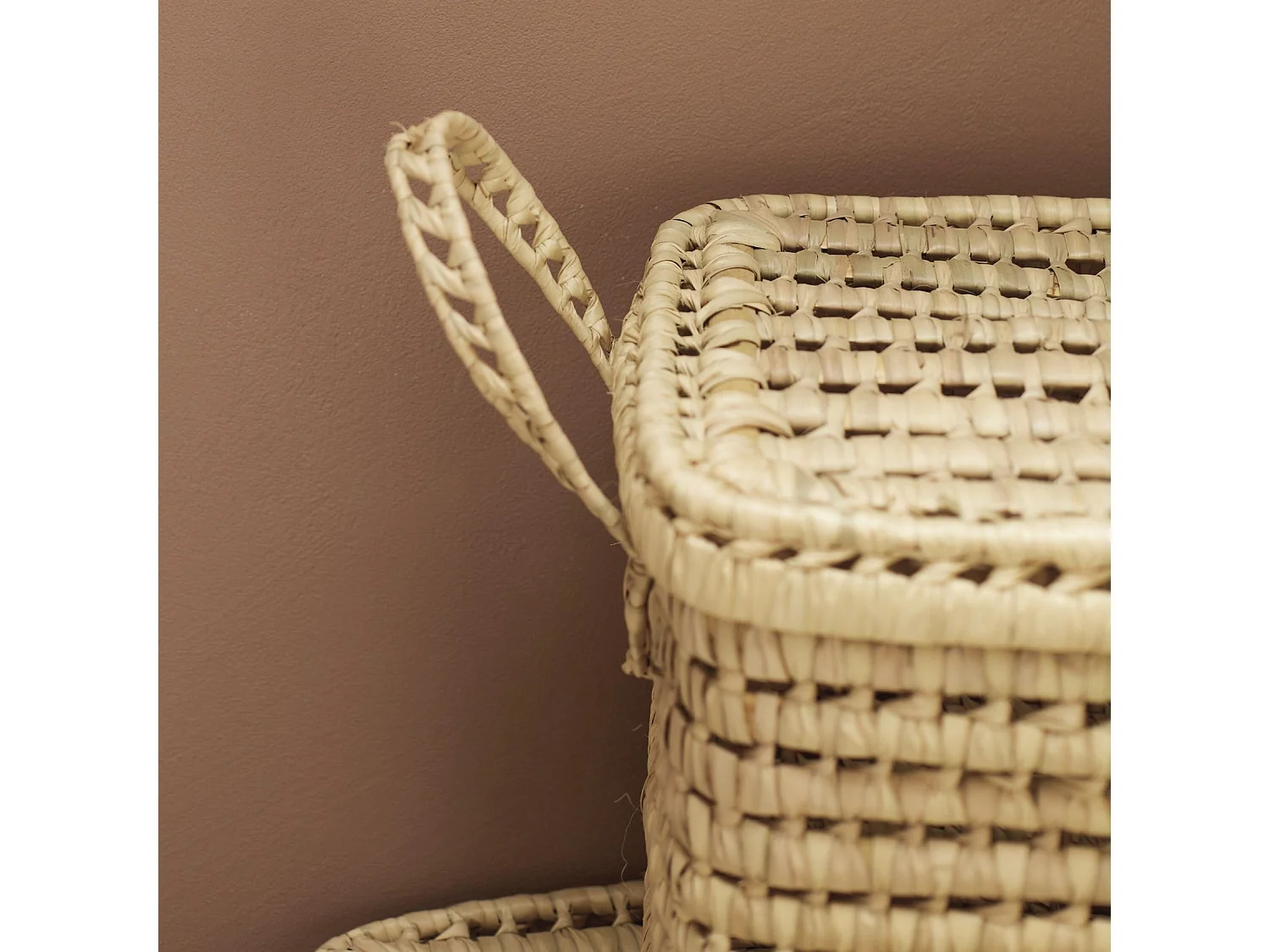 Malle de rangement feuille de palmier