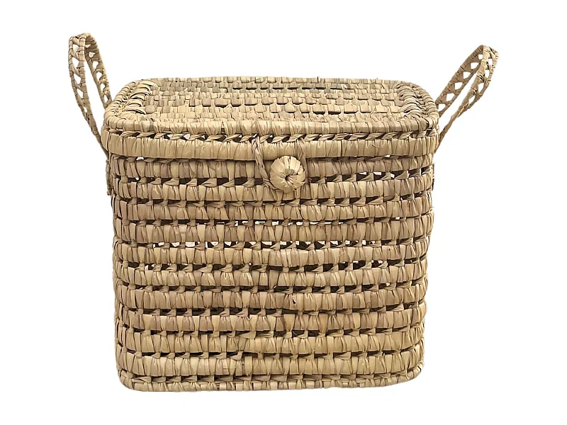 Baúl de almacenamiento en hoja de palma