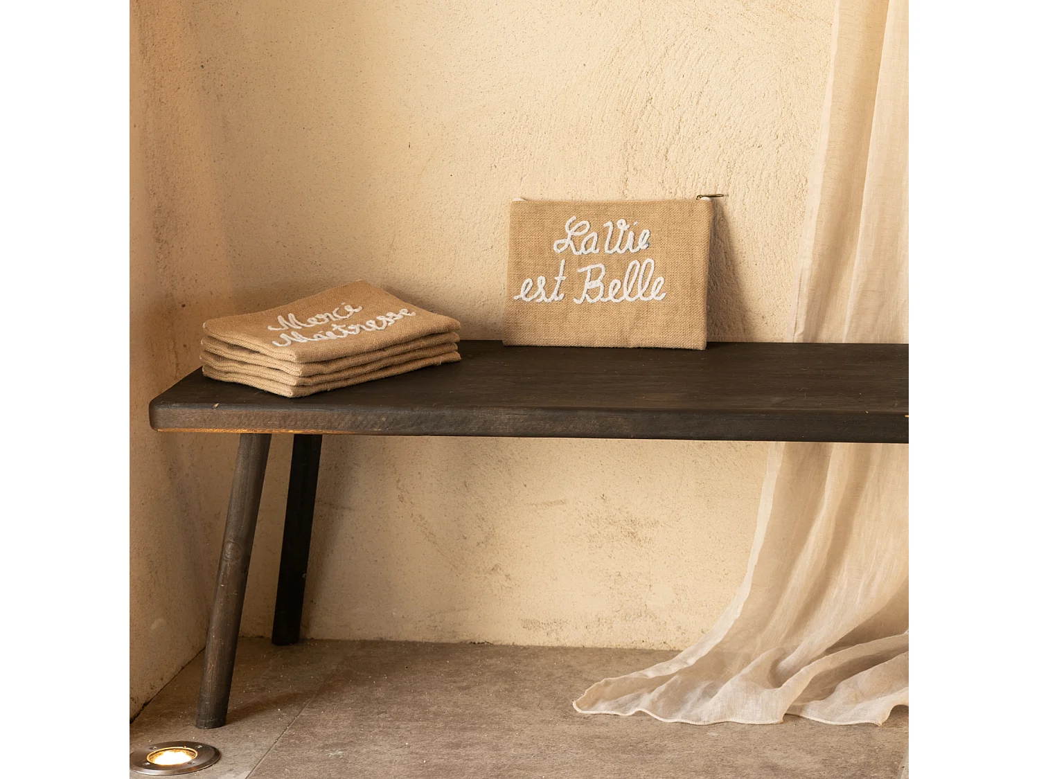 Bolsa de yute "La vida es bella"