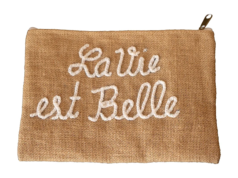 Bolsa de yute "La vida es bella"
