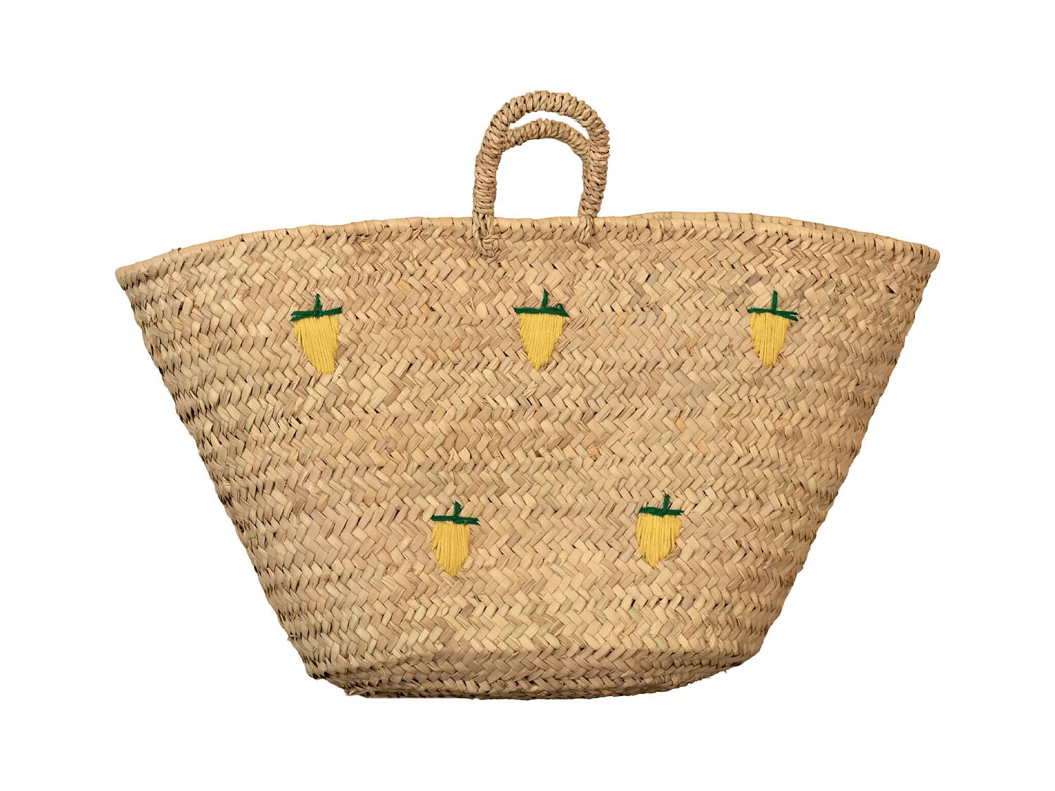 Panier Citrons brodés