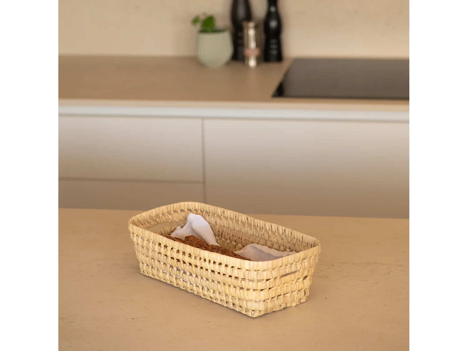 Corbeille à pain feuilles de palmier