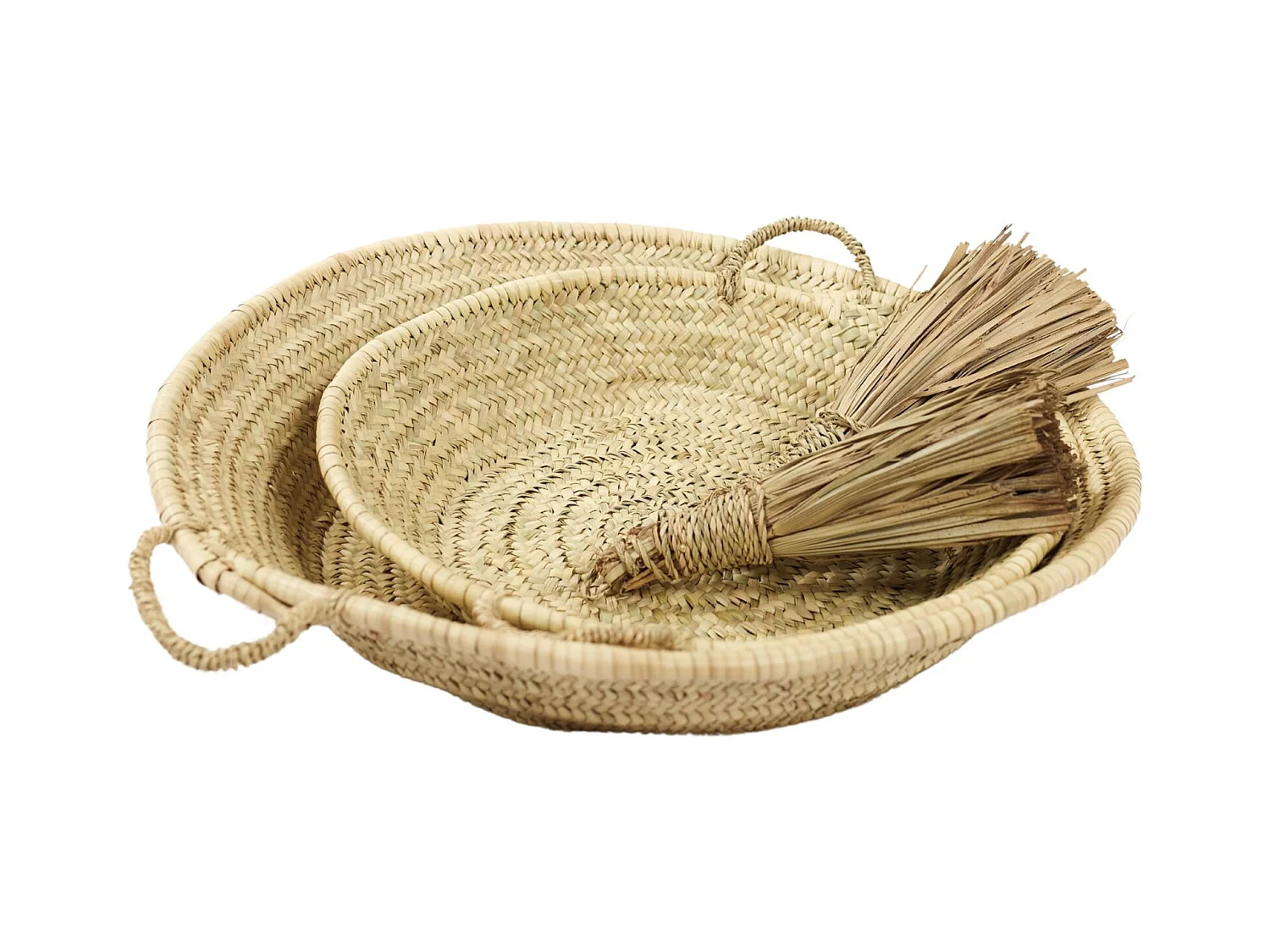 Corbeille plate avec poignées Palm