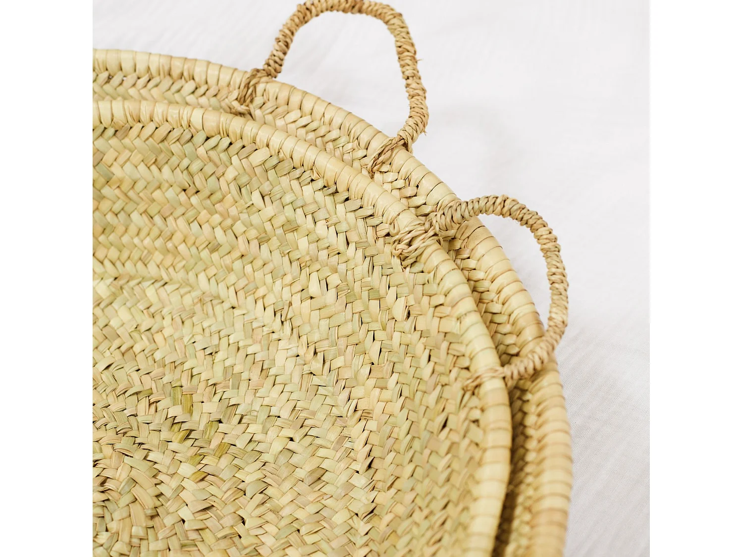 Corbeille plate avec poignées Palm