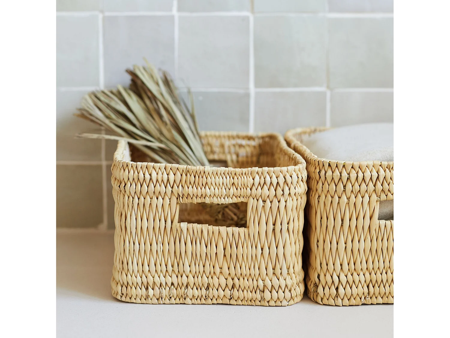 Panier de rangement rectangle Hassira