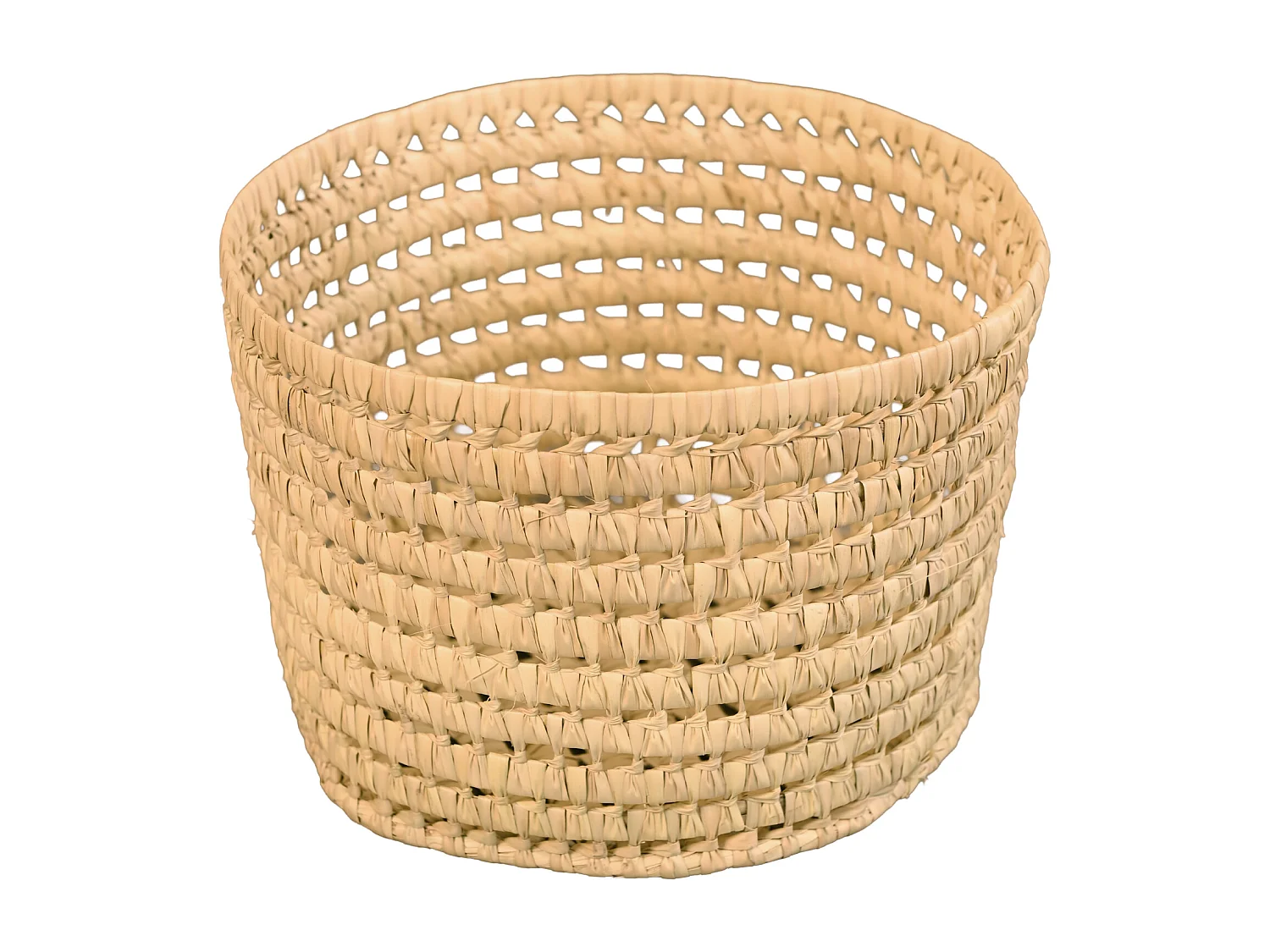 Macetero de hojas de palmera