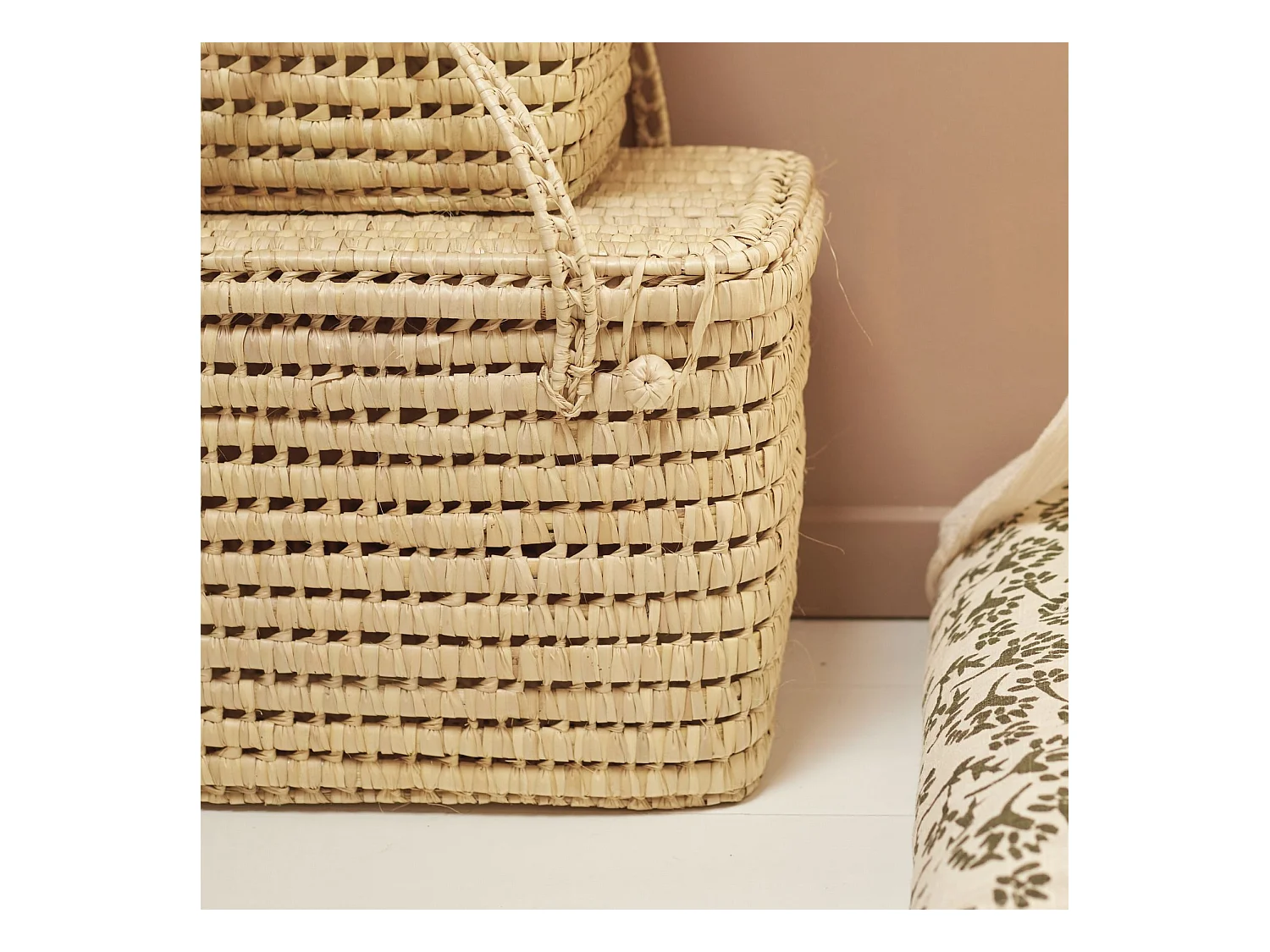 Coffre de rangement feuille de palmier