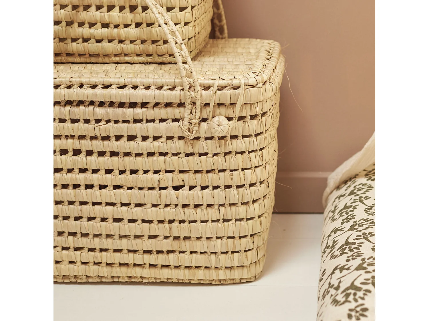 Cofre de almacenamiento de hoja de palma